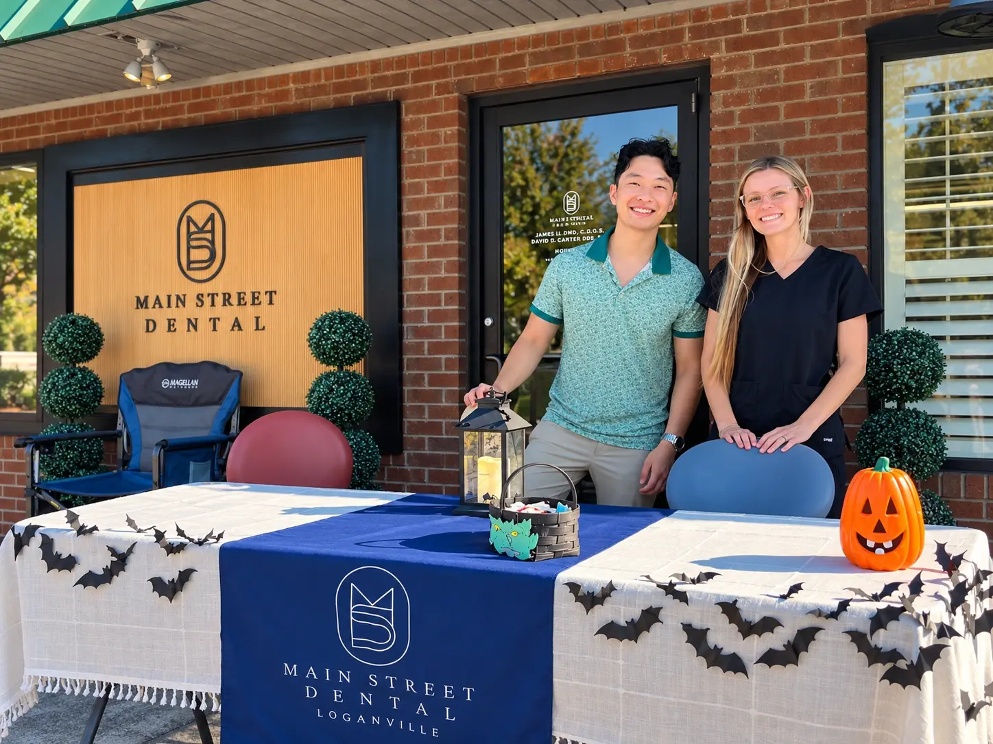 Main Street Dental of Loganville celebrating Halloween at the office
